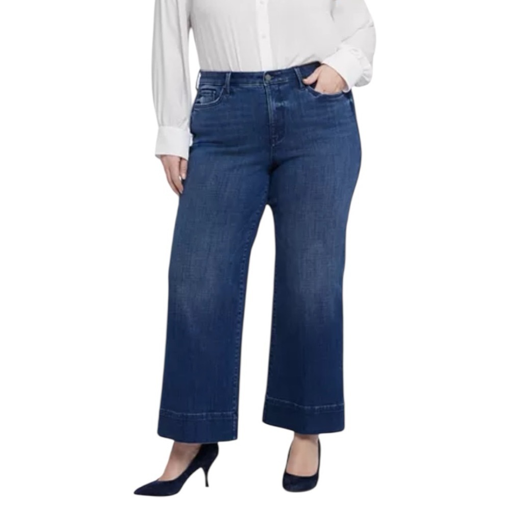 NWT NYDJ Teresa Ankle Wide Leg Medium Wash Jeans in Moonlight Sz 20W